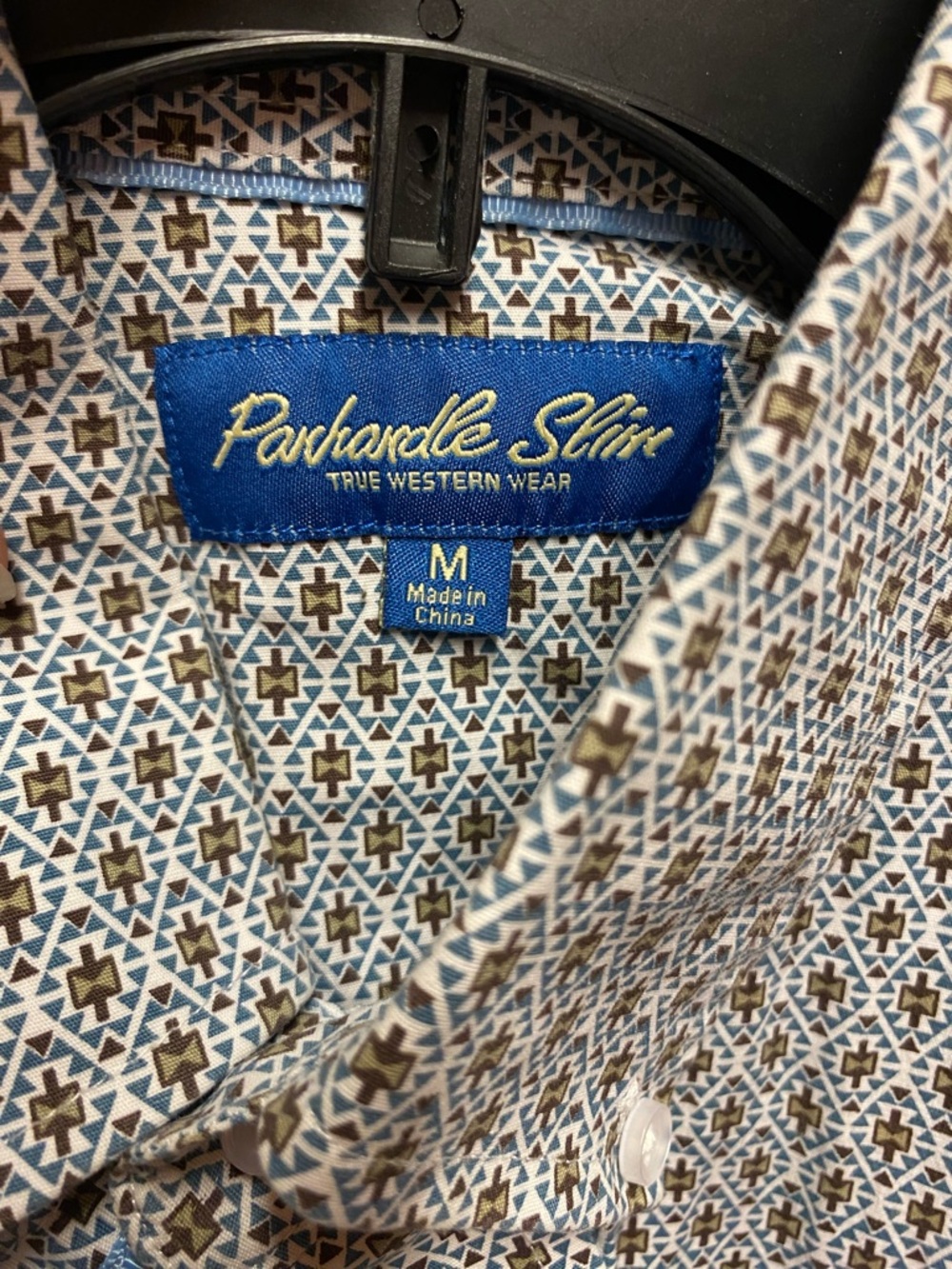 Panhandle Slim True Western Wear Short-Sleeve Geometric Button-Down Shirt - Picture 3 of 13